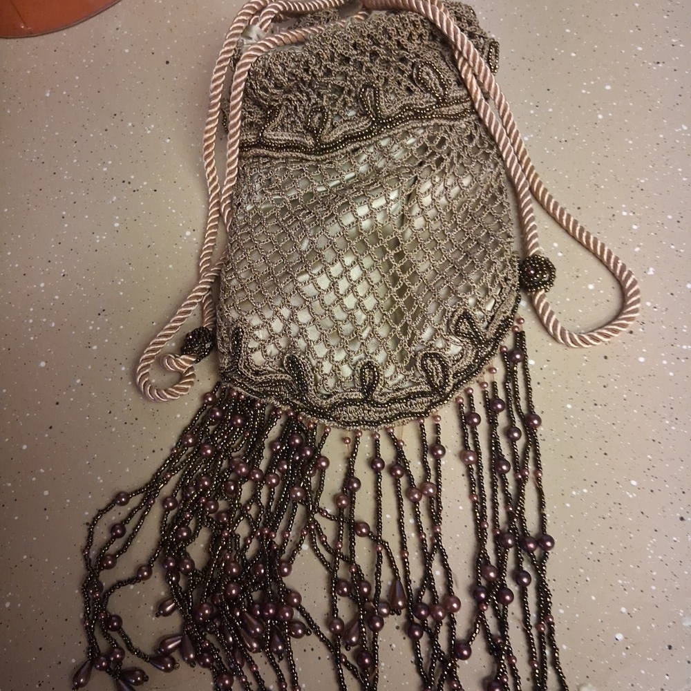 Chic Beaded Wristlet with Fringe